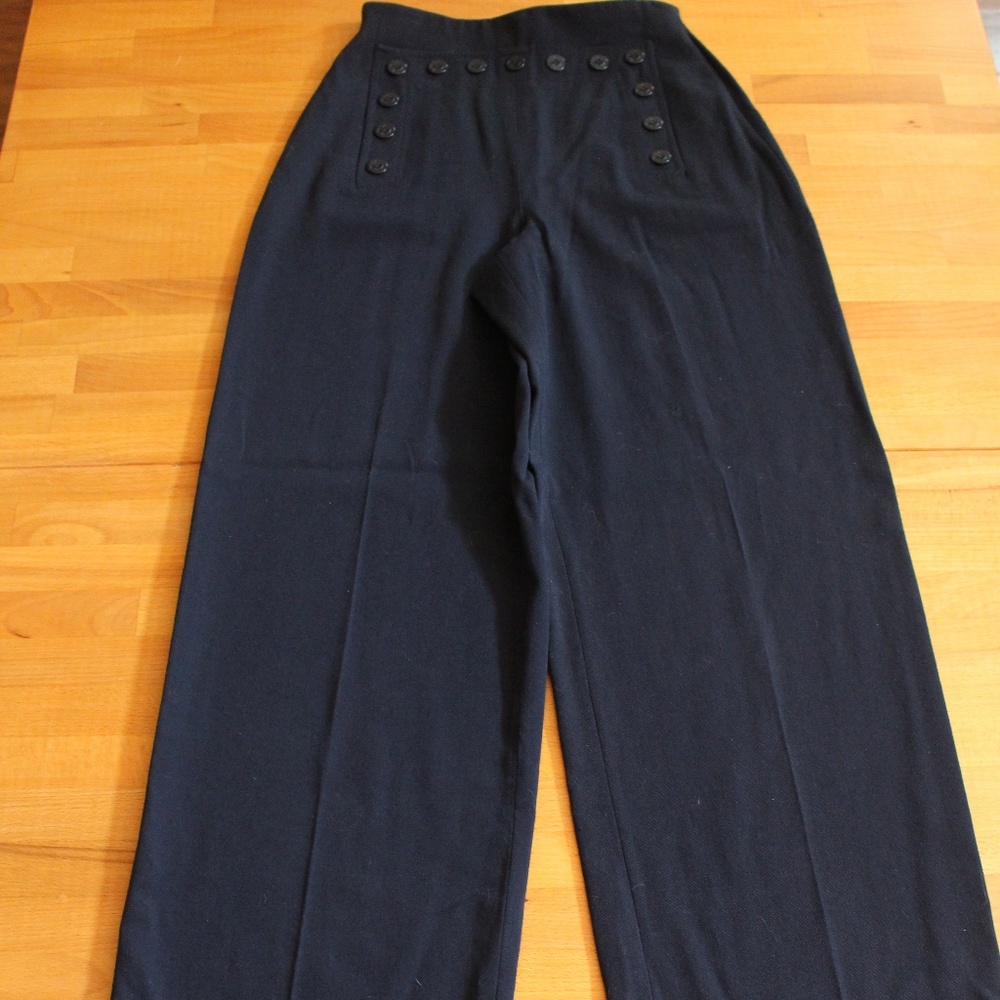 Ann Taylor Vintage Navy Wool Trousers